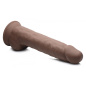 Silexpan Dark Hypoallergenic Silicone Dildo with Balls - 10 Inch