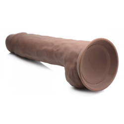 Silexpan Dark Hypoallergenic Silicone Dildo with Balls - 10 Inch