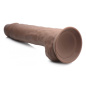 Silexpan Dark Hypoallergenic Silicone Dildo with Balls - 10 Inch