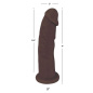 Silexpan Dark Hypoallergenic Silicone Dildo - 9 Inch