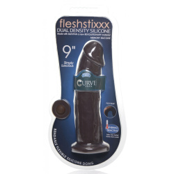 Silexpan Dark Hypoallergenic Silicone Dildo - 9 Inch