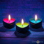 Burning Heart Blacklight Reactive Heart Drip Candle Set of 3 Burning Heart Blacklight Reactive Heart Drip Candle Set of 3
