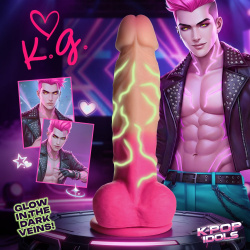 K-Pop Idols K.G. Silicone Dildo with Balls