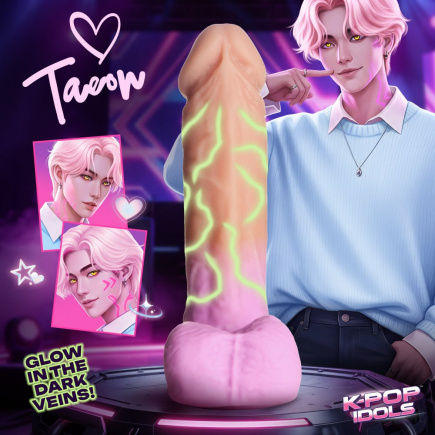 K-Pop Idols Taeon Silicone Dildo with Balls