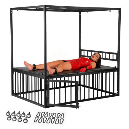 Bondage Bed with Cage