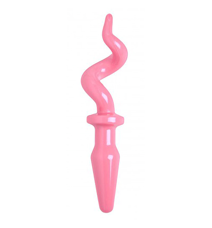Piggy Tail Anal Plug - Pink