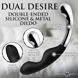 Dual Desire Dual-Ended Silicone and Metal Dildo