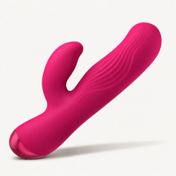 Flexible Ribbed Silicone Rabbit Vibrator