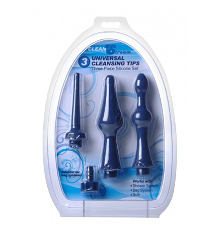 Universal 3 Piece Silicone Enema Attachment Set