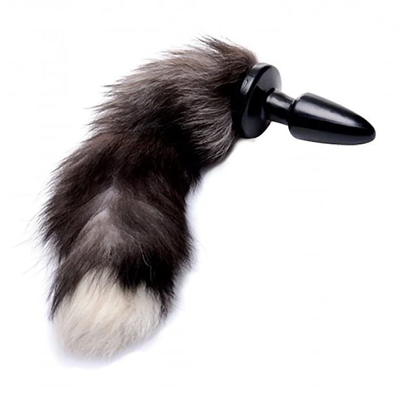 Grey Fox Tail Anal Plug Grey Fox Tail Anal Plug