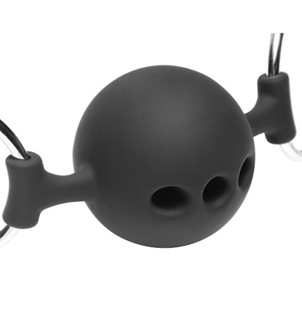 Hinder Breathable Silicone Ball Gag with Nipple Clamps