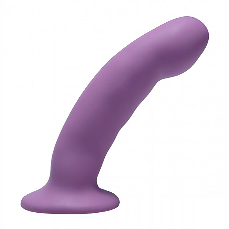 Curved Purple Silicone Strap On Harness Dildo Curved Purple Silicone Strap On Harness Dildo