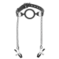 Mutiny Silicone O-Ring Gag with Nipple Clamps Mutiny Silicone O-Ring Gag with Nipple Clamps