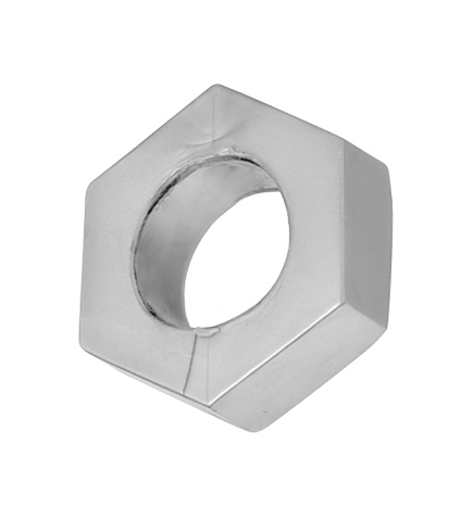 Silver Hex Heavy Duty Cock Ring and Ball Stretcher