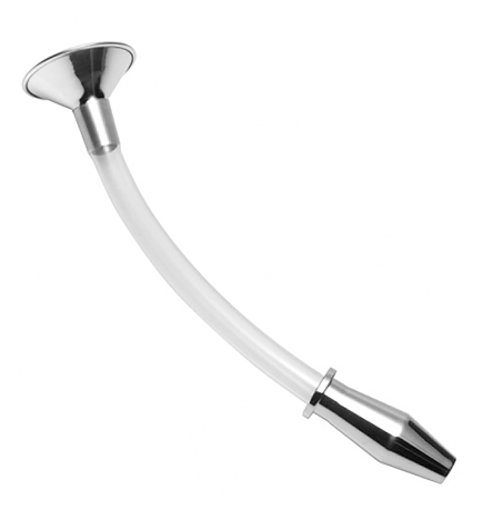 Stainless Steel Ass Funnel with Hollow Anal Plug