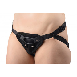 Sutra Fleece-Lined Strap On with Vibrator Pouch