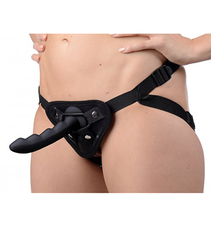 Ripples Silicone Strap On Harness Dildo