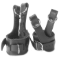 Fur Lined Leather Suspension Cuff Kit with Bondage Ring