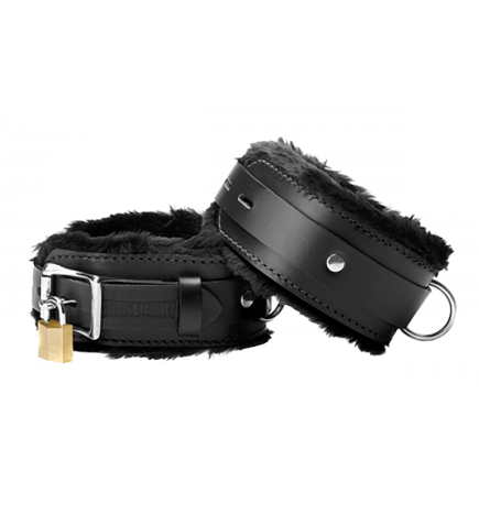Fur Lined Leather Bondage Essentials Kit