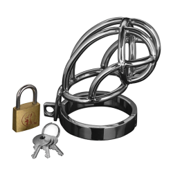 Captus Stainless Steel Locking Chastity Cage