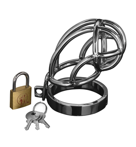 Captus Stainless Steel Locking Chastity Cage