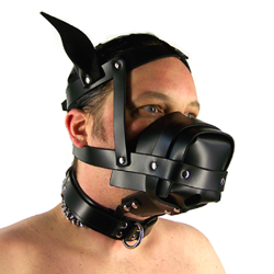 Axovus Leather Open Face Dog Hood