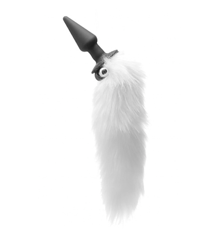 Foxxxy Fanny Vibrating White Tail Anal Plug