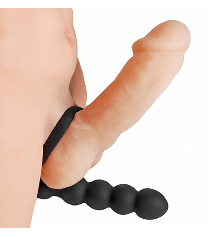 Double Fun Cock Ring with Double Penetration Vibe