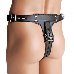 Strict Leather Premium Locking Leather Anal Plug Harness