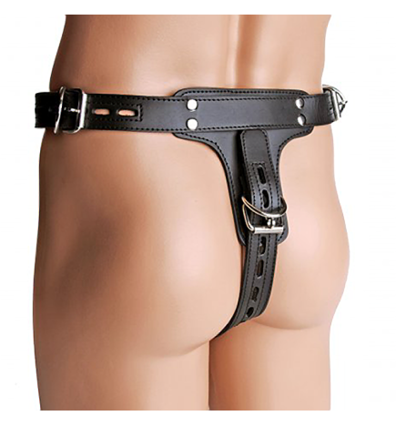 Strict Leather Premium Locking Leather Anal Plug Harness