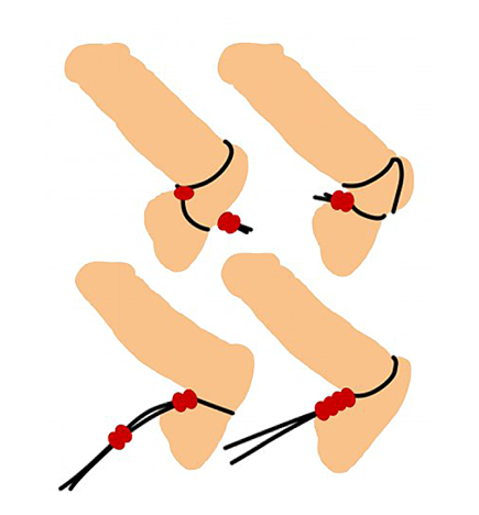 Crimson Tied Bolo Lasso Style Adjustable Cock Ring
