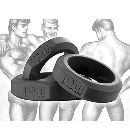 Tom of Finland 3 Piece Silicone Cock Ring Set
