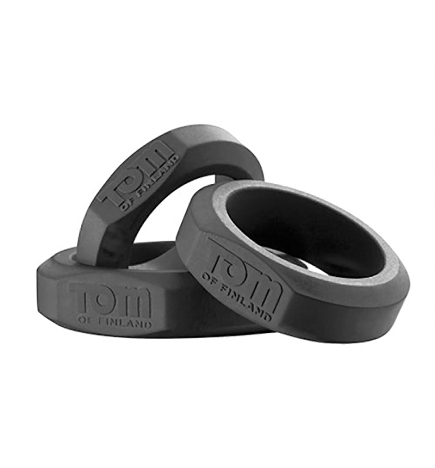 Tom of Finland 3 Piece Silicone Cock Ring Set