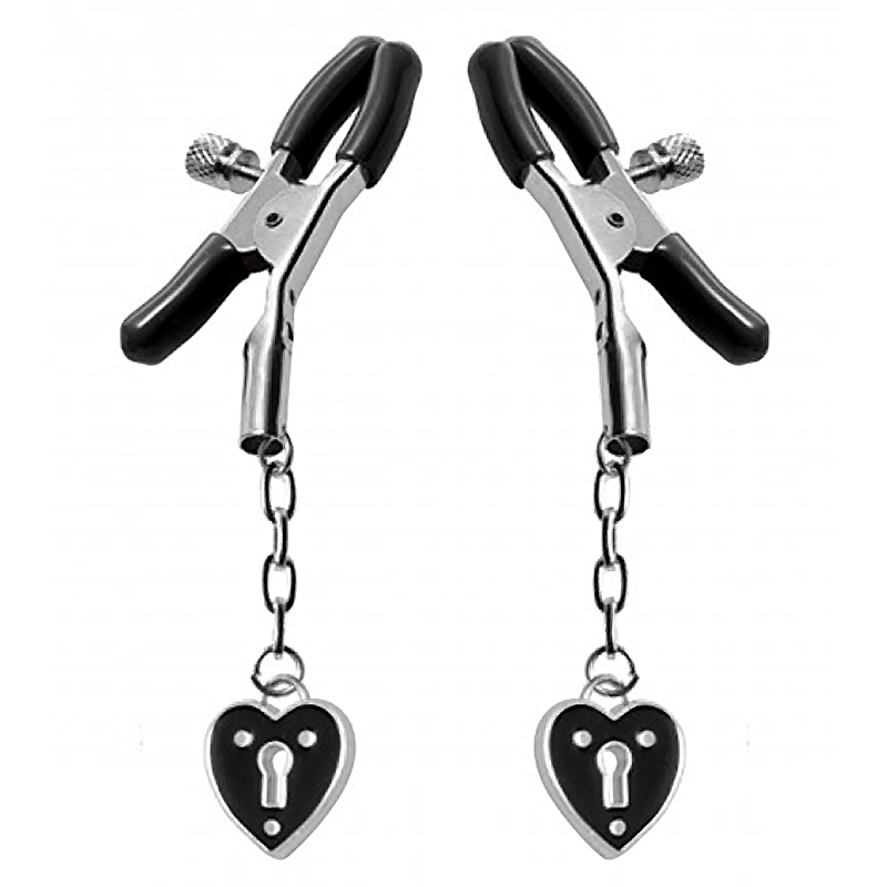 Charmed Heart Padlock Nipple Clamps Charmed Heart Padlock Nipple Clamps
