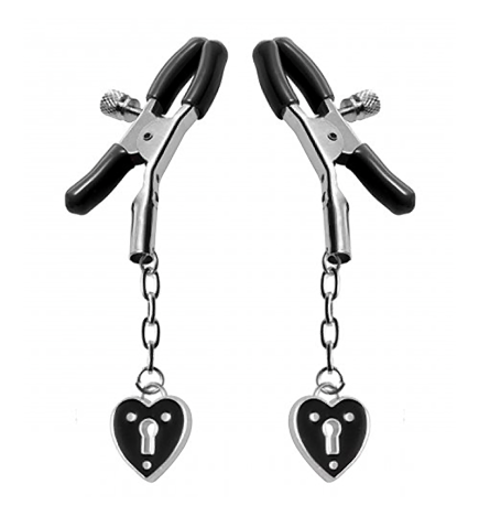 Charmed Heart Padlock Nipple Clamps