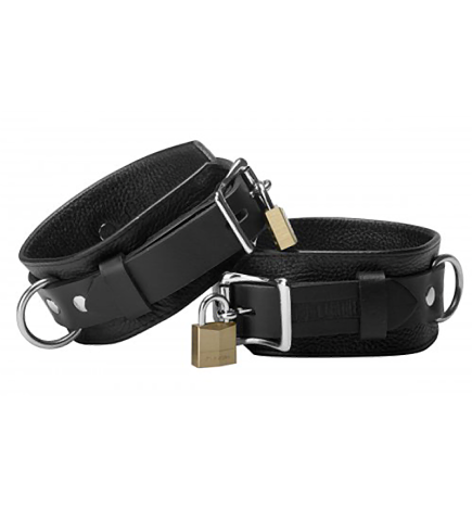 Strict Leather Deluxe Leather Locking Cuffs