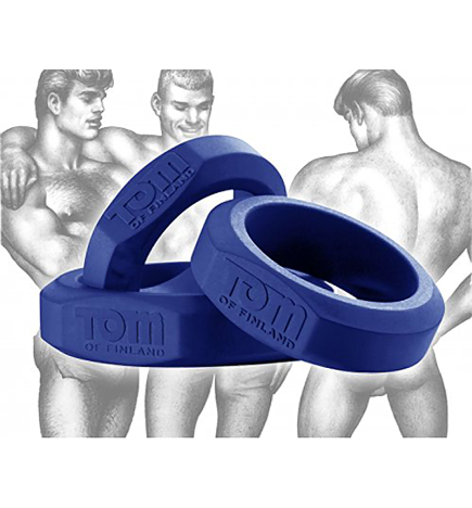 Tom of Finland 3 Piece Silicone Cock Ring Set