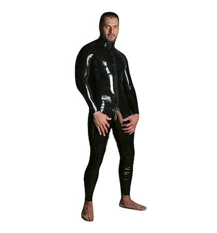Syren Latex Catsuit w/Thru Zipper