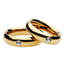 Rhinestone Accented Golden Heavyweight Cock Ring