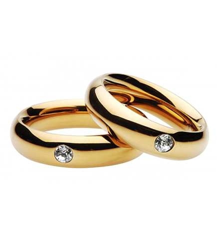 Rhinestone Accented Golden Heavyweight Cock Ring