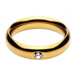 Rhinestone Accented Golden Heavyweight Cock Ring