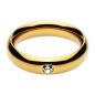 Rhinestone Accented Golden Heavyweight Cock Ring
