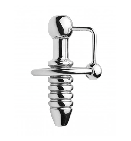 XL Ribbed Urethral Sound with Hollow Core