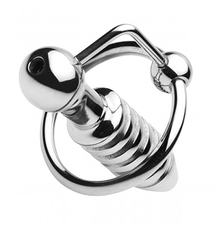 XL Ribbed Urethral Sound with Hollow Core