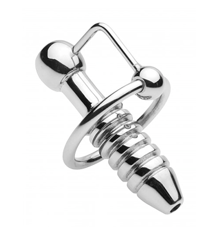 XL Ribbed Urethral Sound with Hollow Core
