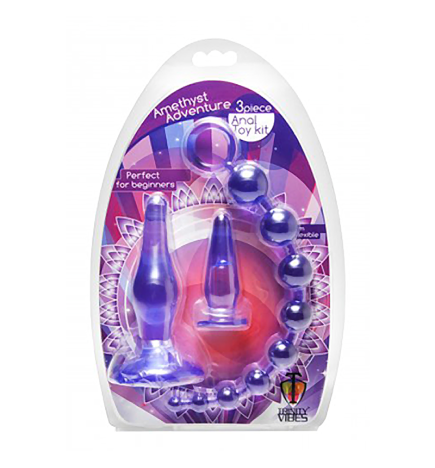 Amethyst Adventure 3 Piece Anal Toy Kit