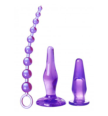 Amethyst Adventure 3 Piece Anal Toy Kit