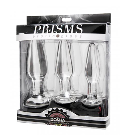 Dosha 3 Piece Glass Anal Plug Kit
