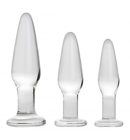Dosha 3 Piece Glass Anal Plug Kit