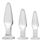 Dosha 3 Piece Glass Anal Plug Kit